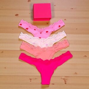 SKIMS Fits Everybody Lace Dipped Valentines Thong Pack Size 2X NWT